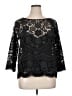 HD in Paris 100% Polyester Black 3/4 Sleeve Top Size 14 - photo 1