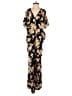 Xhilaration Floral Gold Black Jumpsuit Size L - photo 1