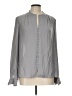 Calvin Klein 100% Polyester Gray Long Sleeve Blouse Size L - photo 1