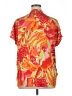 Cupcakes & Cashmere 100% Polyester Tropical Orange Short Sleeve Blouse Size XL - photo 2