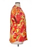 Cupcakes & Cashmere 100% Polyester Tropical Orange Short Sleeve Blouse Size XL - photo 4