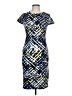 Covington Graphic Blue Casual Dress Size Lg Petite - photo 1