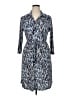 Veronica M. Print Blue Casual Dress Size XL - photo 1