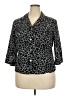 Kathy Che 100% Polyester Animal Print Black 3/4 Sleeve Blouse Size 18 (estimated) - photo 1
