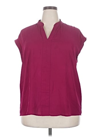New York & Company Short Sleeve Blouse (view 1)