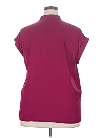 New York & Company Short Sleeve Blouse (view 2)