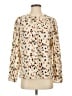 Unbranded Animal Print Ivory Long Sleeve Blouse Size S - photo 1