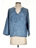 Splendid 100% Lyocell Blue 3/4 Sleeve Blouse Size S - photo 1