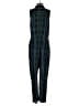 Equipment 100% Silk Plaid Green Teal Jumpsuit Size XS - photo 2