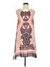 Max Studio 100% Polyester Graphic Pink Cocktail Dress Size M - photo 1