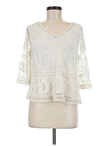 Ultra Pink 3/4 Sleeve Blouse (view 1)