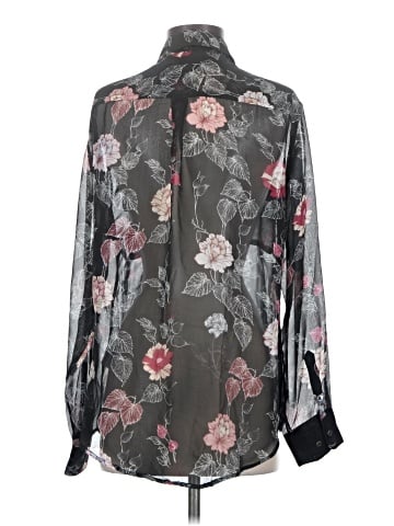 Equipment Long Sleeve Silk Top (view 2)