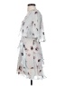 BCBGMAXAZRIA 100% Silk Floral Gray Cocktail Dress Size 0 - photo 5