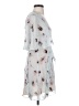 BCBGMAXAZRIA 100% Silk Floral Gray Cocktail Dress Size 0 - photo 4