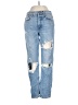 GRLFRND 100% Cotton Hearts Blue Jeans Size 25 waist - photo 1