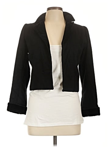 Yves Saint Laurent Rive Gauche Vintage Velvet Trim Crop Blazer (view 1)