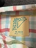 Thereabouts 100% Cotton Checkered-gingham Yellow Short Sleeve Button-Down Shirt Size 18 - 20 - photo 3