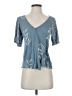 Lucky Brand Blue Short Sleeve Blouse Size XS - photo 1