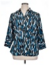 Covington Print Blue 3/4 Sleeve Blouse Size 18W - photo 1