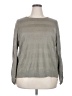 Max Studio 100% Linen Gray Long Sleeve Top Size XXL - photo 1