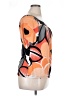 AB Studio 100% Polyester Orange Short Sleeve Blouse Size XL - photo 4