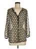 Gibson 100% Polyester Silver 3/4 Sleeve Blouse Size M - photo 1