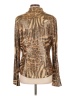 Cache Animal Print Brown Long Sleeve Blouse Size L - photo 2