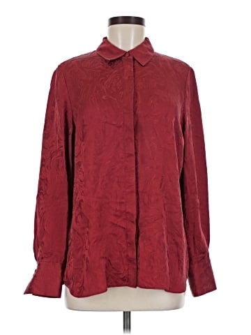 Lafayette 148 New York Long Sleeve Silk Top (view 1)