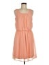 AGB 100% Polyester Solid Orange Casual Dress Size M - photo 1