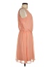 AGB 100% Polyester Solid Orange Casual Dress Size M - photo 4
