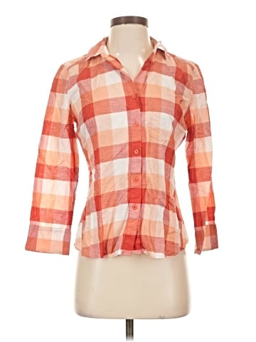 Lafayette 148 New York 3/4 Sleeve Button-Down Shirt (view 1)