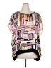Rafaella 100% Polyester Pink Short Sleeve Blouse Size 3X - photo 1