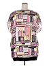 Rafaella 100% Polyester Pink Short Sleeve Blouse Size 3X - photo 2