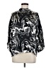 Just 100% Viscose Print Black 3/4 Sleeve Blouse Size M - photo 1