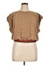 Micas Brown Short Sleeve Top Size XL - photo 1