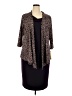 Connected Apparel Brown Casual Dress Size 20 - photo 1