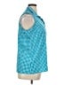 George 100% Polyester Houndstooth Teal Sleeveless Blouse Size 16 - 18 - photo 4