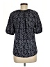 Elegantees Blue Short Sleeve Blouse Size M - photo 2