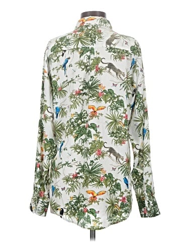 Equipment Long Sleeve Silk Top (view 2)
