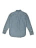 Gap 100% Cotton Solid Blue Long Sleeve Button-Down Shirt Size L (kids) - photo 2
