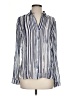 Bella Dahl 100% Rayon Stripes Blue Long Sleeve Blouse Size S - photo 1
