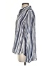 Bella Dahl 100% Rayon Stripes Blue Long Sleeve Blouse Size S - photo 5