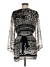 Travelsmith 100% Polyester Silver Long Sleeve Blouse Size M - photo 2