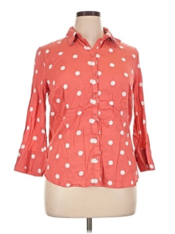 7th Avenue Design Studio New York & Company 3/4 Sleeve Button-Down Shirt (view 1)
