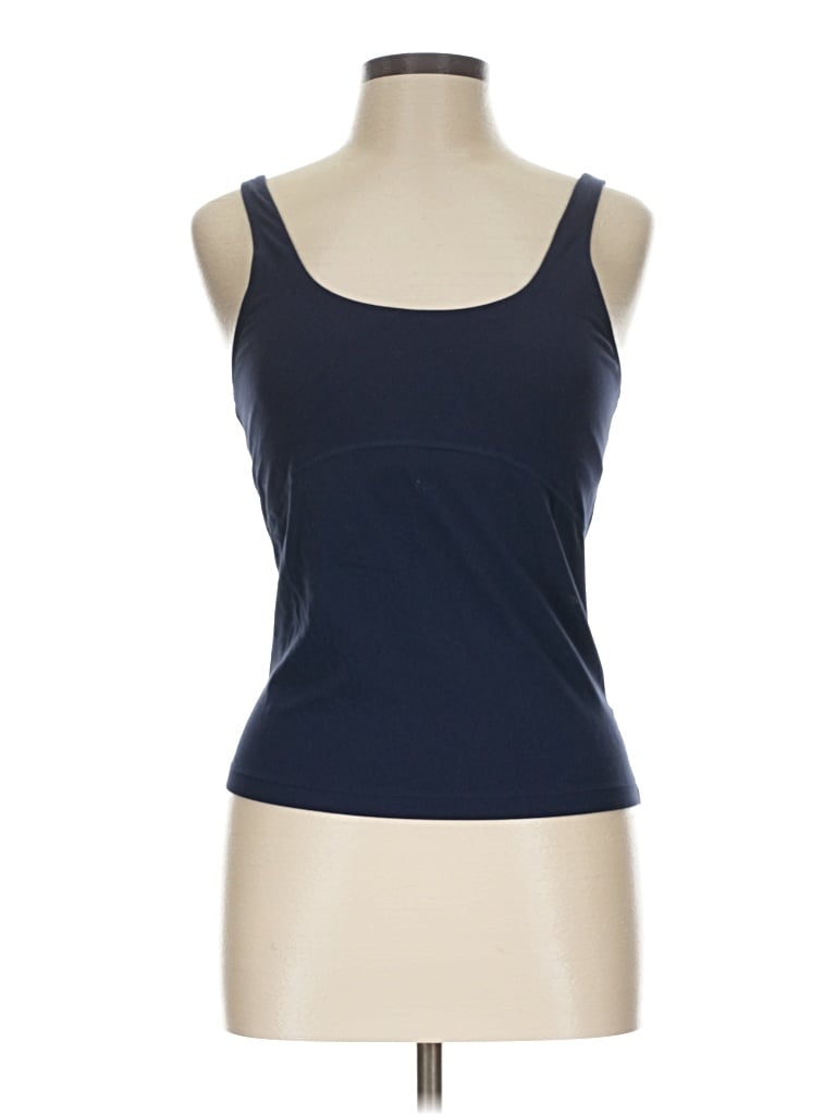 Pre-owned Tnaction Tank Top Blue Strapless Neckline Tops