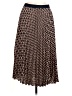 Max Studio 100% Polyester Print Brown Casual Skirt Size M - photo 2