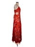 Milly 100% Polyester Floral Orange Red Cocktail Dress Size S (estimated) - photo 4