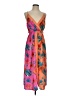 Shein 100% Polyester Tropical Orange Cocktail Dress Size 4 - photo 1