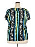 Rafaella 100% Cotton Blue Short Sleeve Blouse Size 3X - photo 2