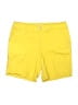 Cato Solid Yellow Shorts Size 12 - photo 1